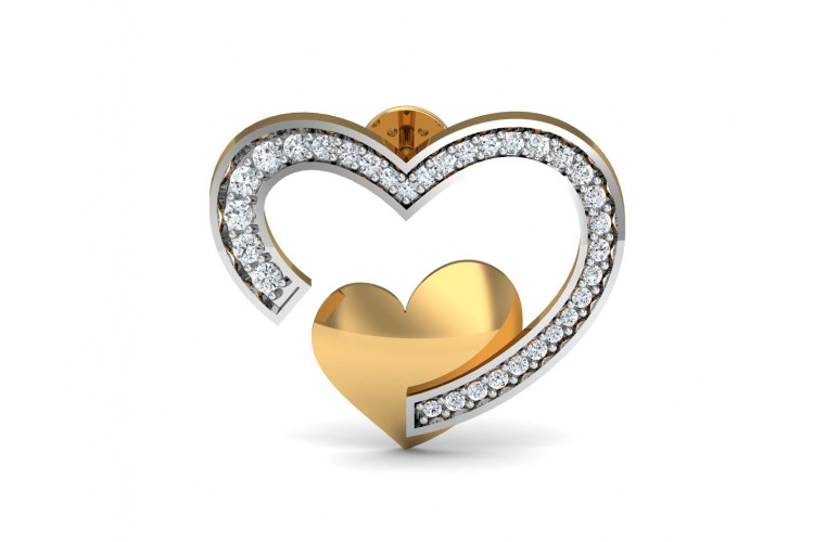 Fiona Diamond  Heart Earrings